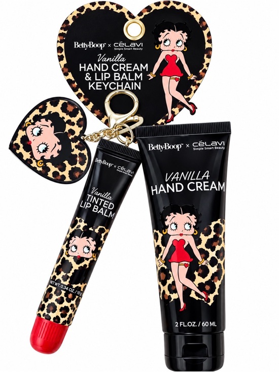 Betty Boop x Célavi Other - Betty Boop x Célavi Vanilla Hand Cream, Lip Balm Set & Keychain/Bag charm